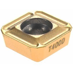 Seco 77374 Drill Insert, Square, 11T3 Insert, SPGX Insert, 0.1560 in Thickness, 0.4531 in Inscribed Circle, Manufacturer's Grade: T400D, Material Grade: C1
