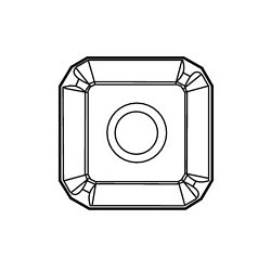 Seco 77374 Drill Insert, Square, 11T3 Insert, SPGX Insert, 0.1560 in Thickness, 0.4531 in Inscribed Circle, Manufacturer's Grade: T400D, Material Grade: C1
