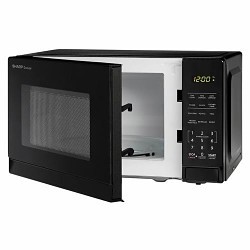 Sharp SMC0710BB Countertop Microwave, 10.2 in Outside Height, 17.3 in Outside Width, 12.8 in Outside Depth, 0.7 cu-ft, 700 W