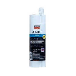 Simpson Strong-Tie® AT-XP30 Acrylic Adhesive, High Strength, 30 oz, Side-By-Side Cartridge, Teal/Tan/White, 24 hr Curing