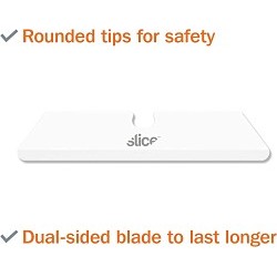 Slice™ SLICE10526 Replaceable Utility Knife Blade, Zirconium Oxide, Rounded Tip Blade, 2.56 in Blade Length, 0.47 in Blade Width