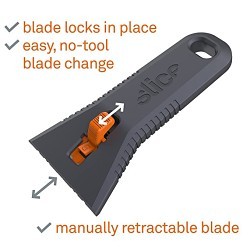 Slice™ SLICE10591 Manual Utility Scraper, Single Edge Razor Blade, 0.48 in Blade Width, Zirconium Oxide Blade, Number of Blades Included: 1, 137 mm Overall Length, Yes Non-Sparking