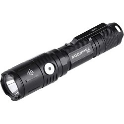 Soonfire SFMX65 Flashlight, LED Bulb, 1060 Lumens, 5 Bulbs, Black
