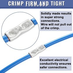 Sopoby D-BM-S102 Butt Connectors Kit, 24-8 AWG Conductor, Copper