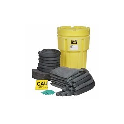 SpillTech SPKU-65 Drum Spill Kit, 65 gal, Overpack Salvage Drum, Fluids Absorbed: Oil/Coolant/Solvent/Water