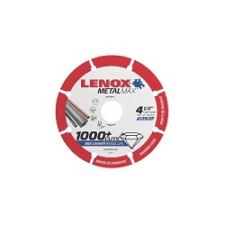 Stanley Black & Decker® Lenox® 1972921 Cut-Off Wheel, 4.5 in Wheel Dia, 0.050 in Wheel Thickness, 7/8 in Center Hole, 40/50 Grit, Diamond Abrasive