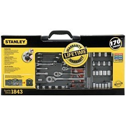 Stanley® 96-011 Socket Set, Metric, 6 Points, 170 Piece, Box