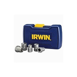 Stanley® Black & Decker Irwin® BOLT-GRIP™ 394001 Bolt Extractor Set, Metric, 11 mm, 14 mm, 16 mm, 3/8 in, 7/16 in, 1/2 in, 9/16 in, 5/8 in, 5 Piece, HC Substrate