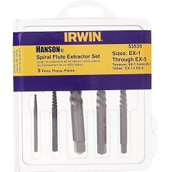 Stanley® Black & Decker Irwin® 53535 Extractor Set, Spiral Flute, 5 Piece