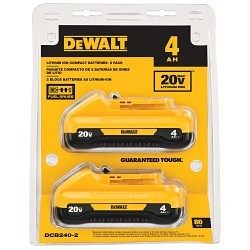 DeWALT® DCB204-2  20 V MAX* Lithium Batteries, 4 Ah Nominal Capacity