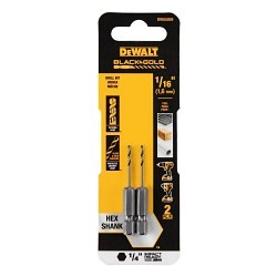 Stanley Black & Decker DeWALT® DWA5004 Impact Ready Drill Bit, 1/16 in Dia