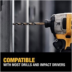 Stanley Black & Decker DeWALT® DWA5004 Impact Ready Drill Bit, 1/16 in Dia