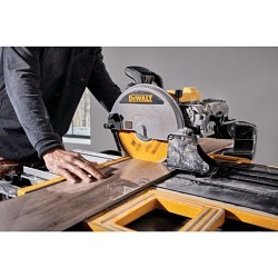 Stanley® DeWALT® D36000S Wet Tile Saw, 10 in Blade Dia, 5/8 in, 3-3/8 in Cutting Depth, 1-1/2 hp