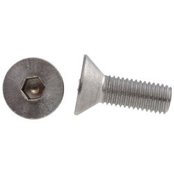 Star Stainless Steel 50C100KFC3 Socket Cap Screw, Flat Head, Measurement System: Imperial, 1/2-13, 1 in Overall Length, Stainless Steel, 316 Grade