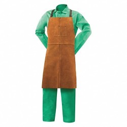 Steiner® 92165 Bib Apron, Cowhide, 36 in Length, 24 in Width, Adjustable Buckle Closure, Resists: Flame, Universal, Brown