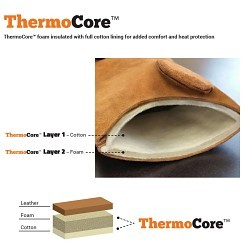Steiner® P750-L Welding Gloves, Large, #9, Premium Grain Pig Skin Leather/Kevlar® Stitching, Tan, ThermoCore™ Foam Back/Unlined Palm, Gauntlet Cuff, 14 in Length, Straight Thumb