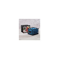 Sterilite® 2897916 Storage Crate, 15-1/4 in Outside Length, 13-3/4 in Outside Width, 10-1/2 in Outside Height, Black