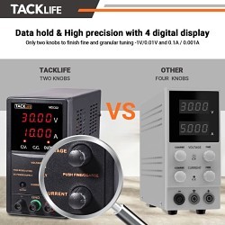 TACKLIFE MDC02 Power Supply Variable, 30 V Input, 10 A