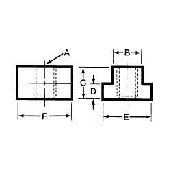 TE-CO® 41430T T-Slot Nut, Imperial, #1-8, 1.313 in Slot, 2 in Length, 1-1/4 in Height, 1018 Steel