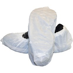 The Safety Zone® CPE-LG-WH Shoe Cover, Large, Polyethylene, White, Elastic Closure, 150/CS