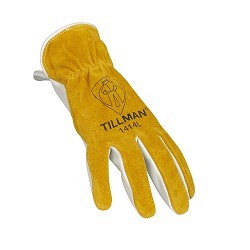 Tillman™ 1414-L Driver Gloves, Split, Large, #9, Leather Palm, Leather, Bourbon Brown/Pearl