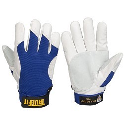 Tillman™ 1485-XL Work Gloves, X-Large, #10, Leather, Blue/Tan, Elastic Cuff, Resists: Moisture, Thinsulate