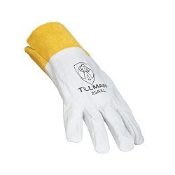 Tillman™ 25A-L TIG Gloves, Reversible, Split, Large, #9, Leather, Pearl
