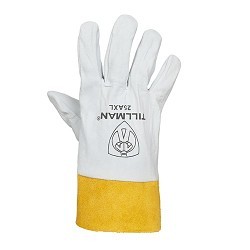 Tillman™ 25A-L TIG Gloves, Reversible, Split, Large, #9, Leather, Pearl