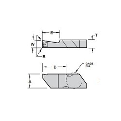 Tool-Flo 02413337 Grooving Flo-Lock Insert, Parallelogram, Right Hand Cutting, 0.094 in Cutting Width, Material Grade: Gr AC50C AlTiN