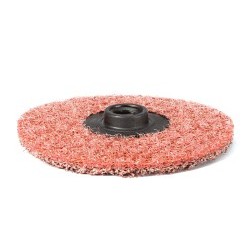 United Abrasives SAIT® 77214 Surface Conditioning Disc, 3 in Disc Dia, Medium Grade, Non-Woven Synthetic Fiber/Aluminum Oxide Abrasive