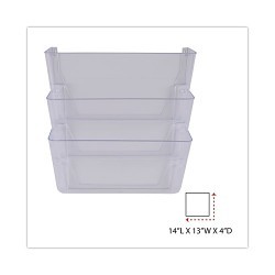 Universal® 53682 Wall File, Clear, Plastic, 13 in Width