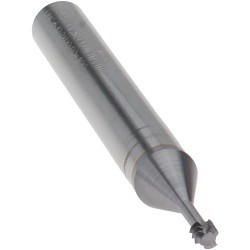 Vargus 80241 Miniature Thread Mill, #6-32, #8-32, #10-32 Thread, American UNC/American UNF Thread, 2.244 in Overall Length, 3 Flutes, 1/4 in Shank Dia