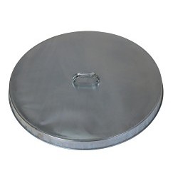 Vestal VESDC245 Open Head Drum Cover, For Use With: 55 gal Drums, Galvanized Steel, Gray