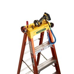 WERNER® 6212 Step Ladder, 12 ft Ladder Height, 300 lb, ANSI Code: A14.5-2007, Fiberglass, 11 Steps