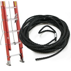 WERNER® D6224-2 Extension Ladder, 24 ft Overall Length, ANSI Code: A14.5-2007, 300 lb, Fiberglass