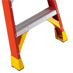 WERNER® T6204 Twin Ladder, 8 ft 5 in Ladder Height, 300 lb, ANSI Code: A14.5-2007, Fiberglass