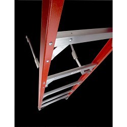 WERNER® T7406 Step Ladder, 6 ft Ladder Height, 375 lb, ANSI Code: A14.5-2007, Fiberglass, 5 Steps