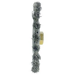 Weiler® 08776 Wire Wheel Brush, 6 in Brush Dia, 1/2 in Face Width, 0.023 in Filament/Wire Diameter, 5/8-11 UNC in Arbor Hole