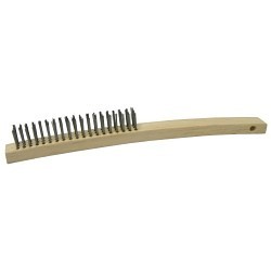 Weiler® Vortec Pro® 25150 Wire Scratch Brush, 13-1/2 L x 1 W in Block, 1 in Trim Length, Steel Trim