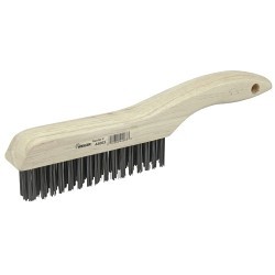 Weiler® 44063 Wire Scratch Brush, 10 L x 1-1/8 W in Block, 1-3/16 in Trim Length, Steel Trim