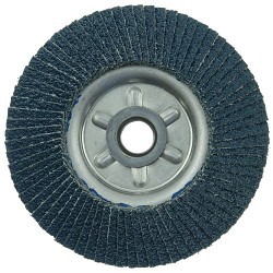 Weiler® Tiger® 50517 Flap Disc, 4-1/2 in Disc Dia, 5/8-11 UNC in Center Hole, 36 Grit, Zirconia Alumina Abrasive, Type 29 Disc