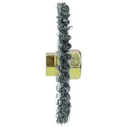Weiler® 79801 Wire Wheel Brush, 4-1/2 in Brush Dia, 3/16 in Face Width, 0.020 in Filament/Wire Diameter, 5/8-11 UNC in Arbor Hole