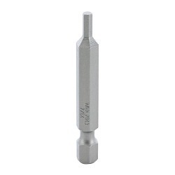 Wiha® 74312 Power Bit, Measurement System: SAE, Hex Point, 7/64 in Point, 50 mm Overall Length, Natural Blasted, Steel