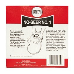 Harvey 001005-24 Wax Gasket With Plastic Flange and Sleeve, No-Seep® No. 1, For Use With Floor Closet Bowl, Domestic