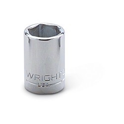 Wright Tool 3016 Shape II Standard Length Socket, 3/8 in Square Drive, 1/2 in, 6 Points
