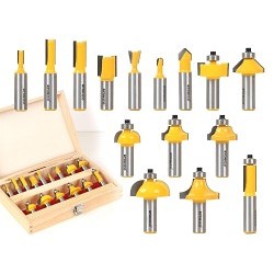 Yonico YON17150 Router Bit Set, 15 Piece, Carbide