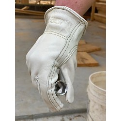 MCR Safety 3200L Work Gloves, Driver Glove Type, Large, #9, Beige, Slip-On Cuff, Uncoated, Resists: Abrasion, Puncture, Heat, Unlined