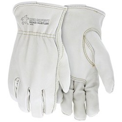 MCR Safety 3200L Work Gloves, Driver Glove Type, Large, #9, Beige, Slip-On Cuff, Uncoated, Resists: Abrasion, Puncture, Heat, Unlined