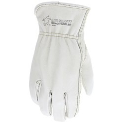 MCR Safety 3200L Work Gloves, Driver Glove Type, Large, #9, Beige, Slip-On Cuff, Uncoated, Resists: Abrasion, Puncture, Heat, Unlined