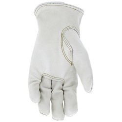 MCR Safety 3200L Work Gloves, Driver Glove Type, Large, #9, Beige, Slip-On Cuff, Uncoated, Resists: Abrasion, Puncture, Heat, Unlined